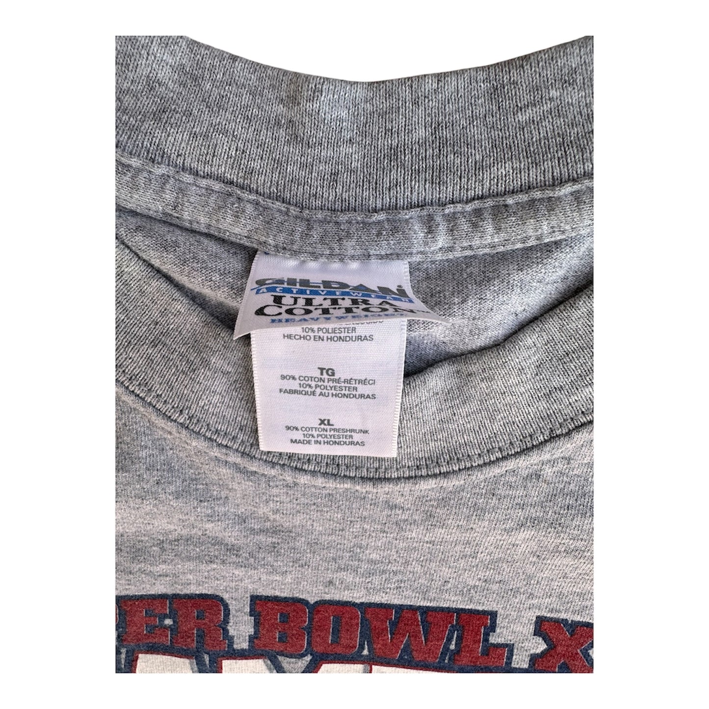 Y2K Gildan New England Patriots Super Bowl XXXVI Champs Mascot Tee