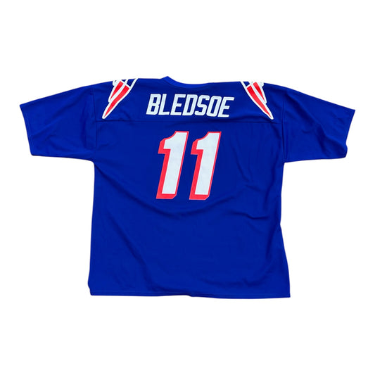 90s Logo 7 New England Patriots Drew Bledsoe #11 Jersey
