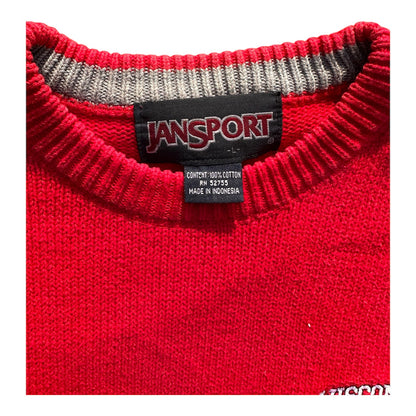 90s Jansport Wisconsin Badgers Knit Crewneck Sweater
