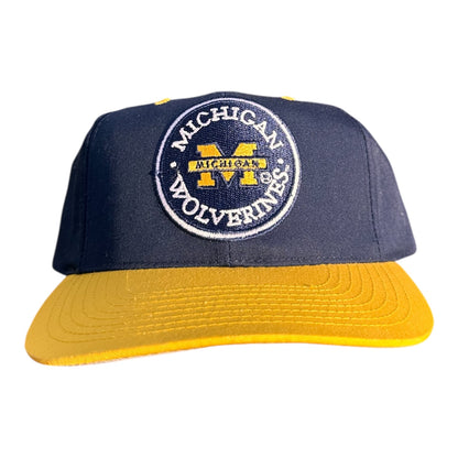 90s AJD Michigan Wolverines Circle Logo Snapback