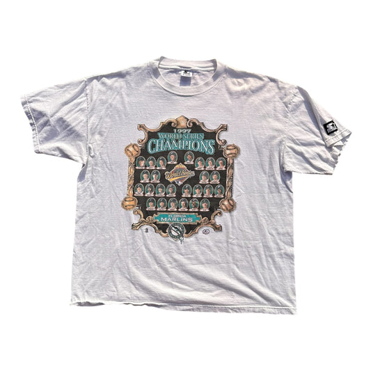 1997 Starter Miami Marlins World Series Champions T-Shirt