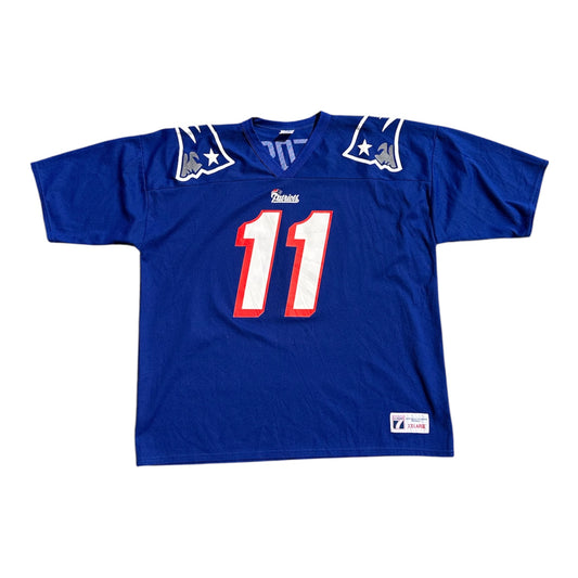 90s Logo 7 New England Patriots Drew Bledsoe #11 Jersey