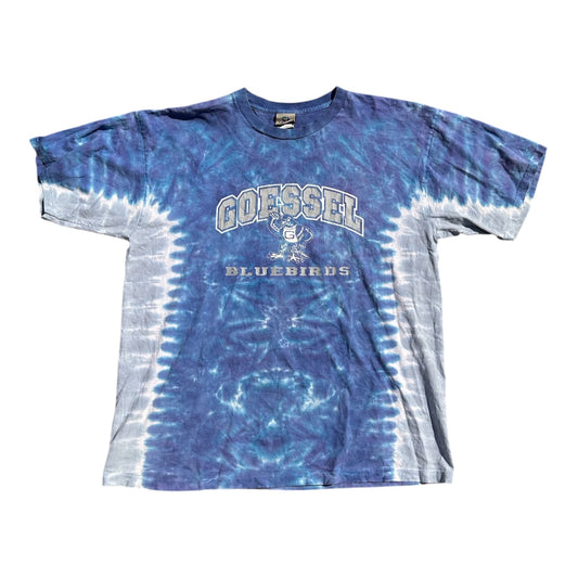 90s Liquid Blue Goessel Blue Birds Tie Dye Single Stitch Tee
