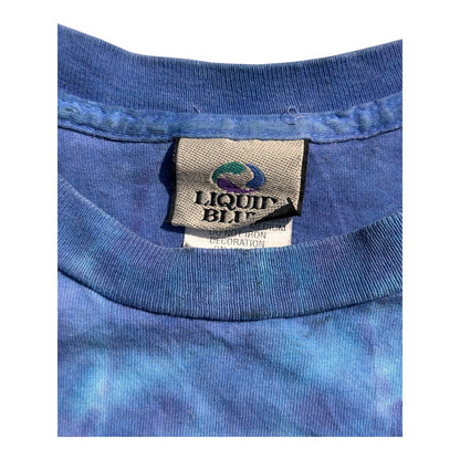 90s Liquid Blue Goessel Blue Birds Tie Dye Single Stitch T-Shirt